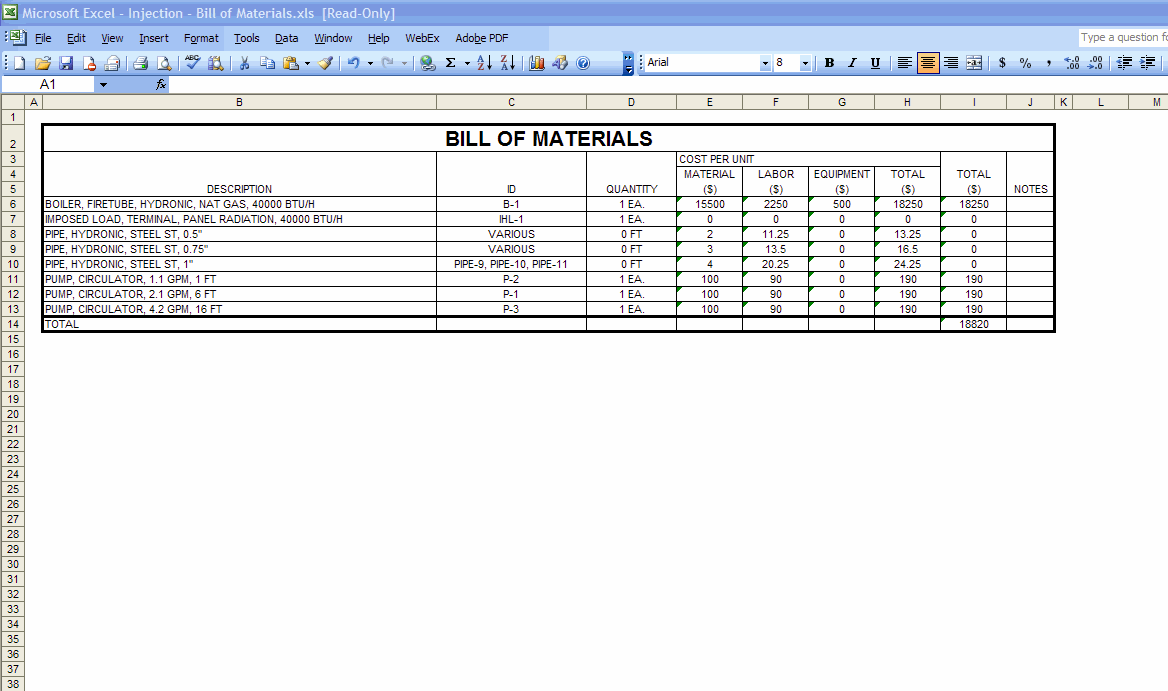 Bill of Materials